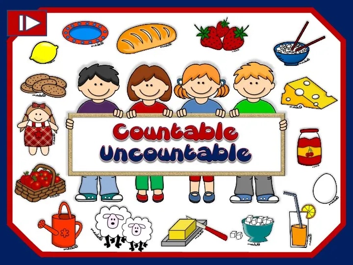 Countable and uncountable nouns. Game