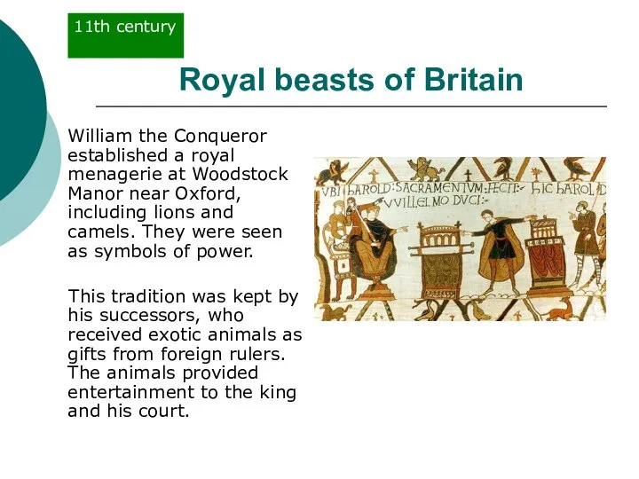 Royal beasts of Britain William the Conqueror established a royal menagerie