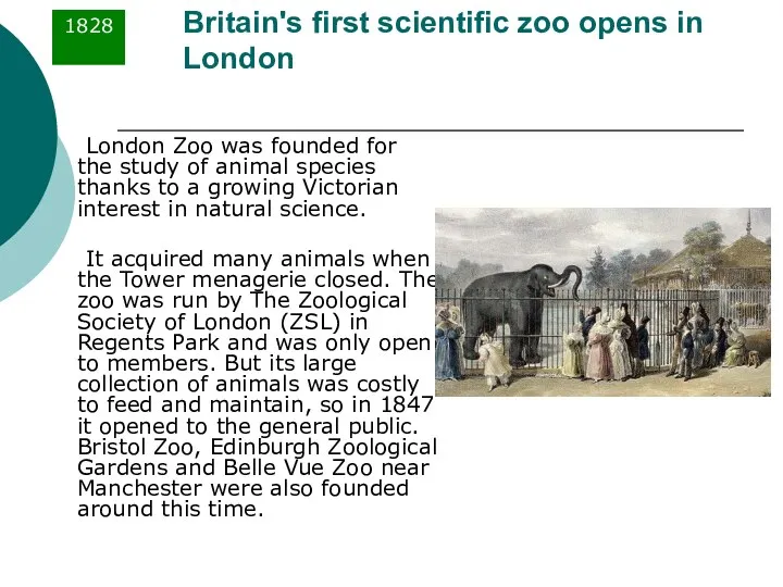 Britain's first scientific zoo opens in London London Zoo was founded