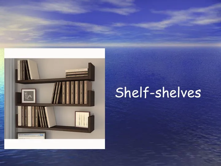 Shelf-shelves