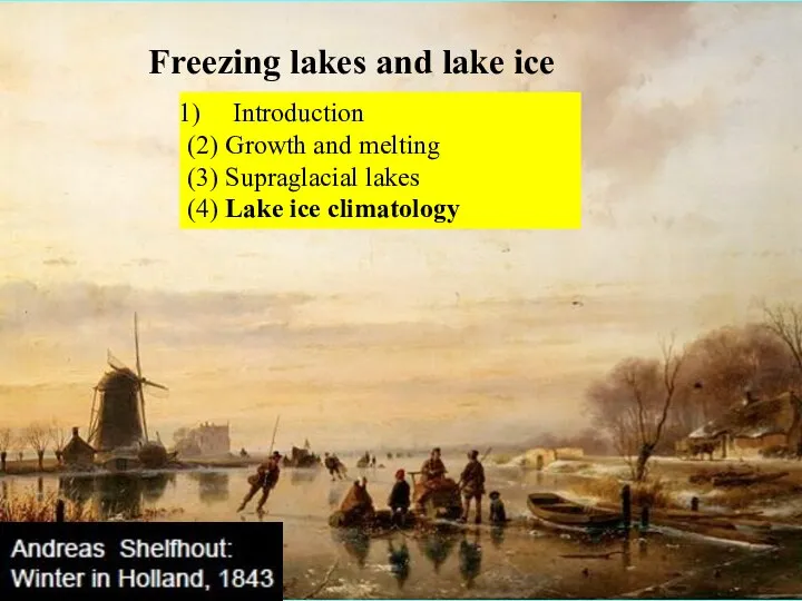 Lake ice climatology