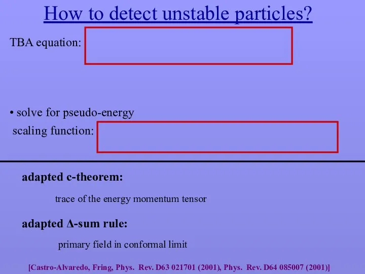 How to detect unstable particles?