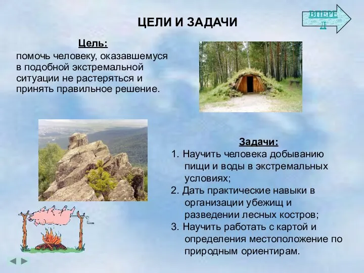 ЦЕЛИ И ЗАДАЧИ Цель: помочь человеку, оказавшемуся в подобной экстремальной ситуации