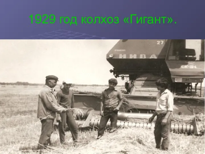 1929 год колхоз «Гигант».