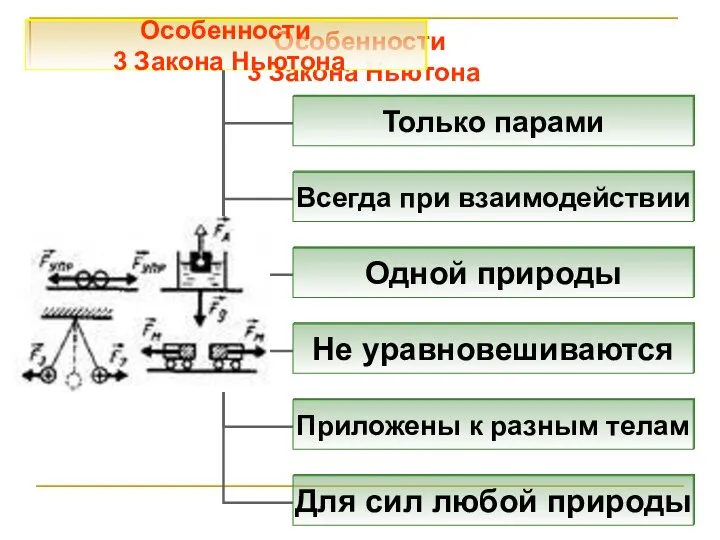 Особенности 3 Закона Ньютона