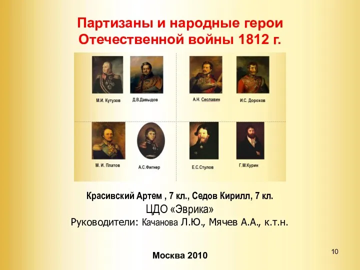 Красивский Артем , 7 кл., Седов Кирилл, 7 кл. ЦДО «Эврика»