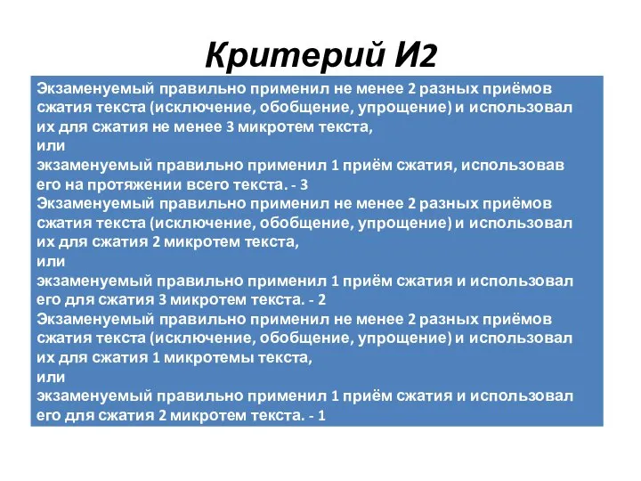 Критерий И2