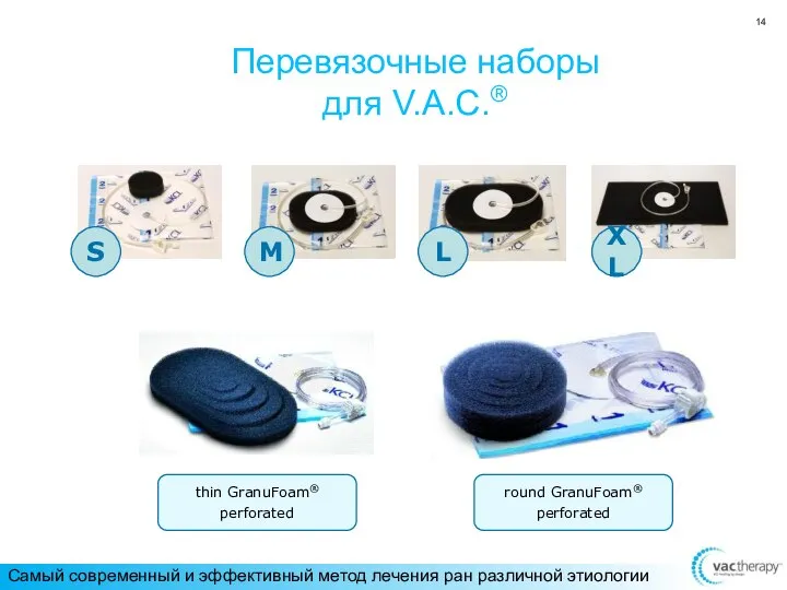 Перевязочные наборы для V.A.C.® XL L M S thin GranuFoam® perforated