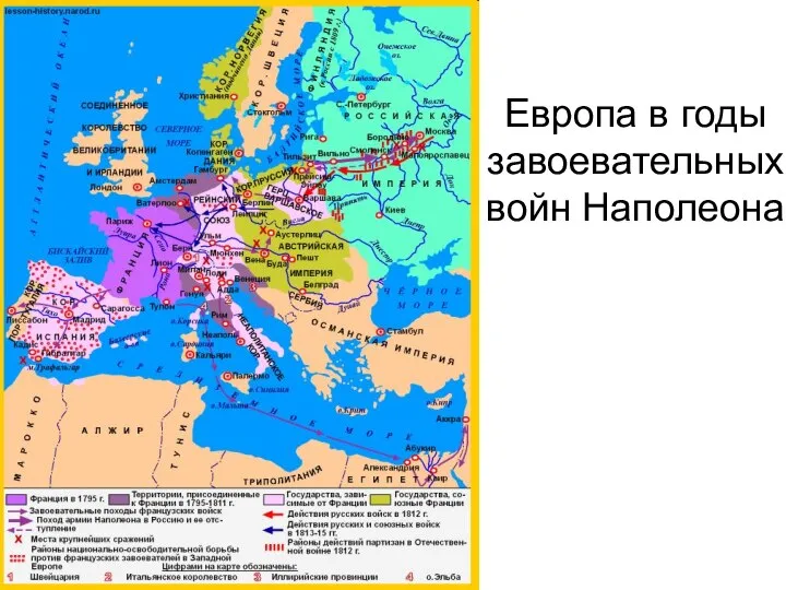 Европа в годы завоевательных войн Наполеона