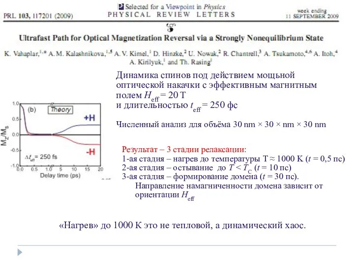 Динамика спинов под действием мощьной оптической накачки с эффективным магнитным полем