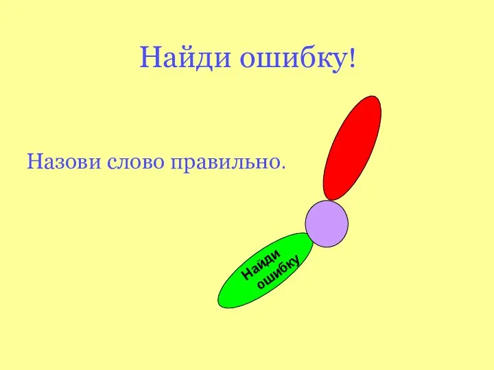 Найди ошибку! Назови слово правильно. Найди ошибку