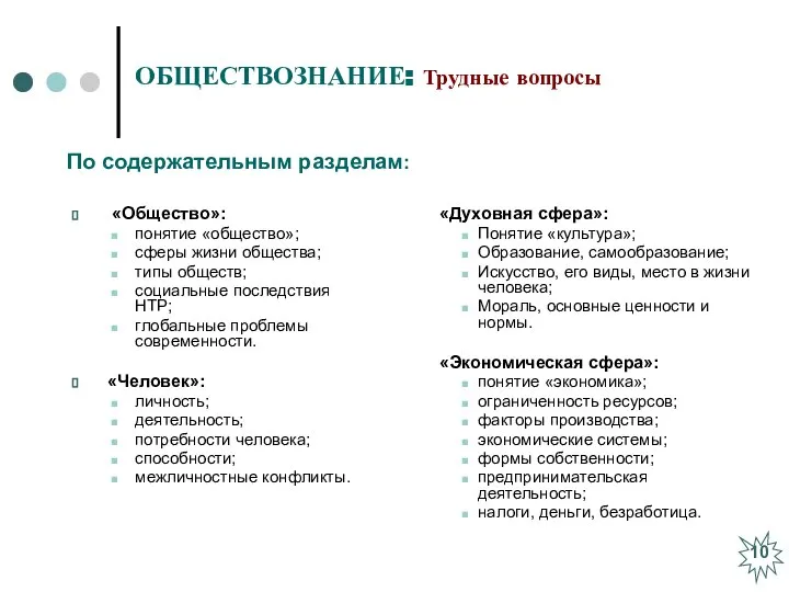 ОБЩЕСТВОЗНАНИЕ: Трудные вопросы «Общество»: понятие «общество»; сферы жизни общества; типы обществ;