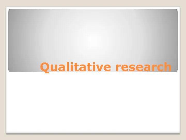 Qualitative research