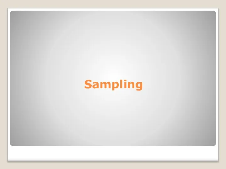 Sampling