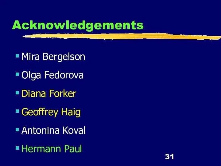 Acknowledgements Mira Bergelson Olga Fedorova Diana Forker Geoffrey Haig Antonina Koval Hermann Paul