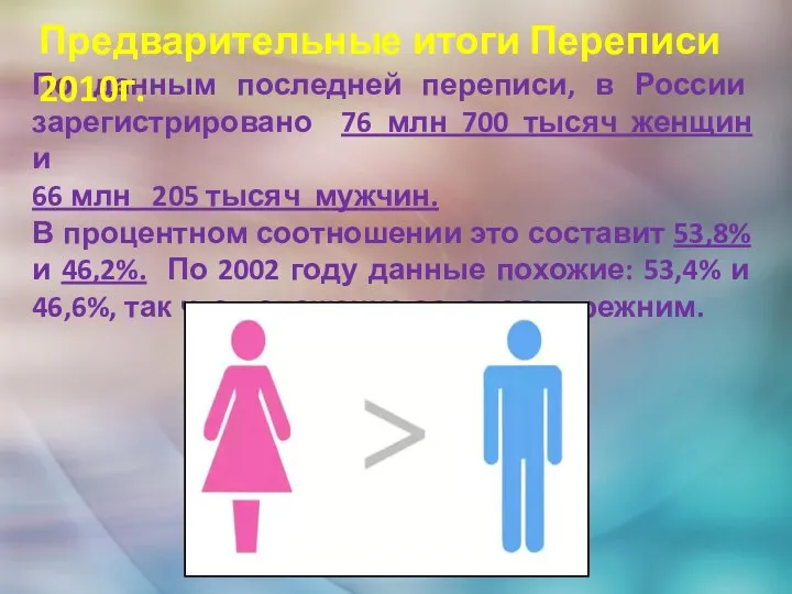 По данным последней переписи, в России зарегистрировано 76 млн 700 тысяч