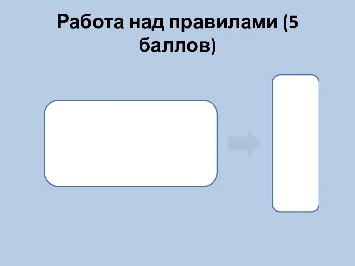 Работа над правилами (5 баллов)