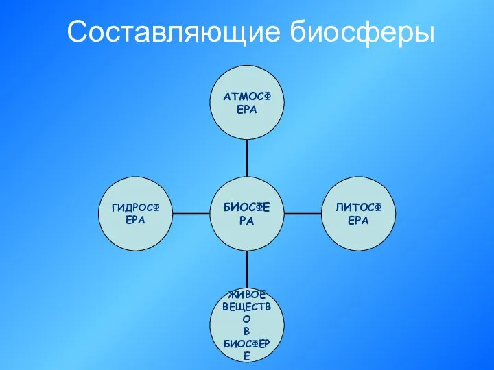 Составляющие биосферы