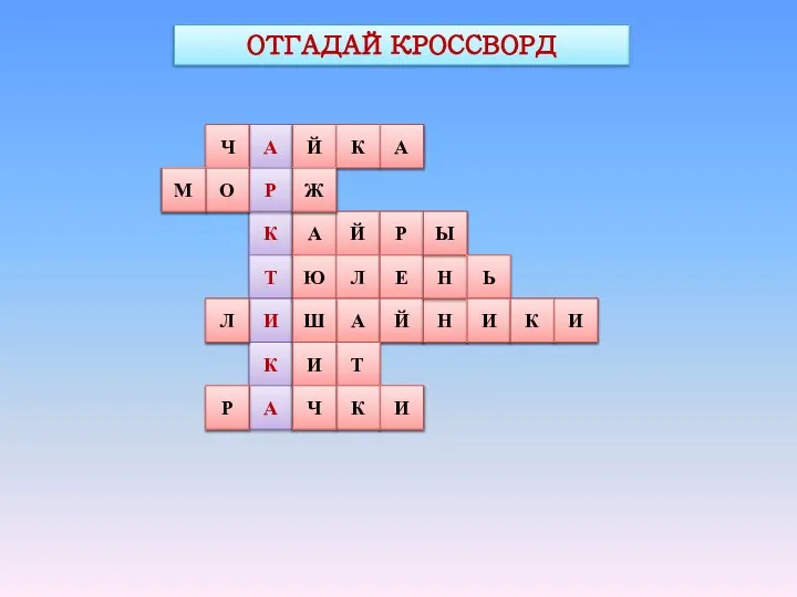 ОТГАДАЙ КРОССВОРД А К Т И К А 1 Р 2