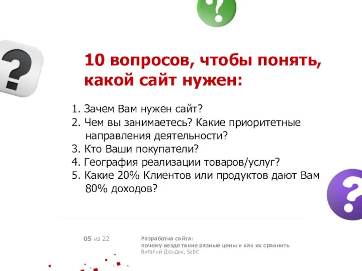 10 вопросов, чтобы понять, какой сайт нужен: 1. Зачем Вам нужен