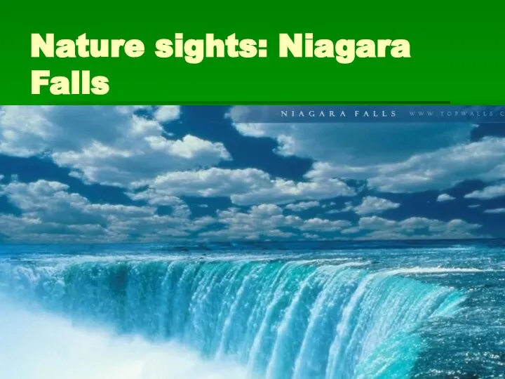 Nature sights: Niagara Falls