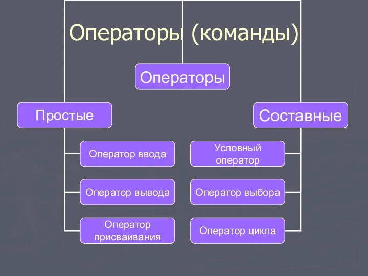 Операторы (команды)