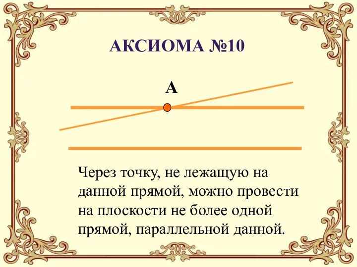 Через точку, не лежащую на данной прямой, можно провести на плоскости