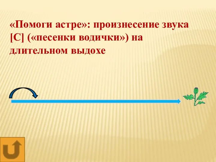 «Помоги астре»: произнесение звука [С] («песенки водички») на длительном выдохе