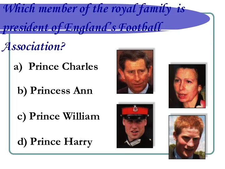 Which member of the royal family is president of England’s Football