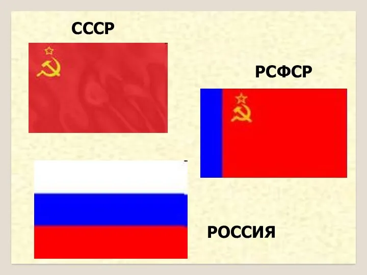 СССР РСФСР РОССИЯ