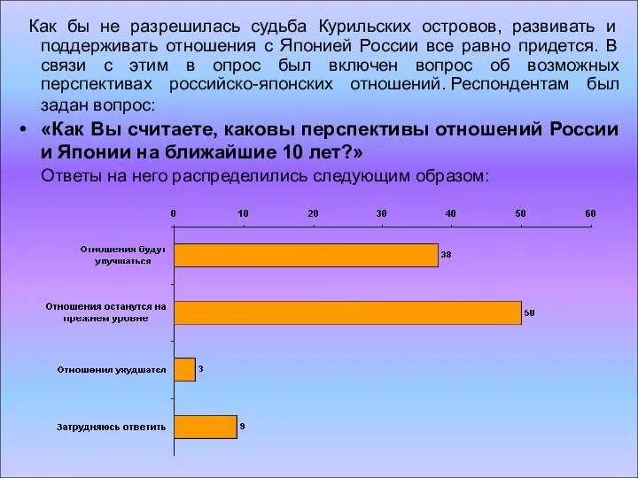 Как бы не разрешилась судьба Курильских островов, развивать и поддерживать отношения