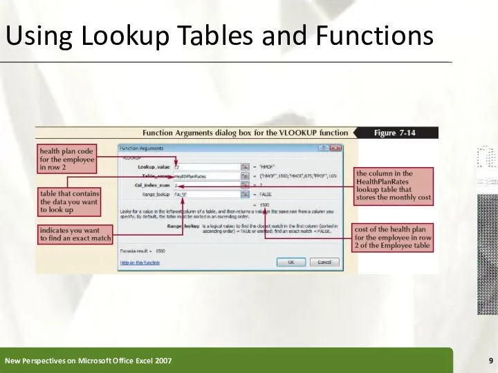 Using Lookup Tables and Functions New Perspectives on Microsoft Office Excel 2007