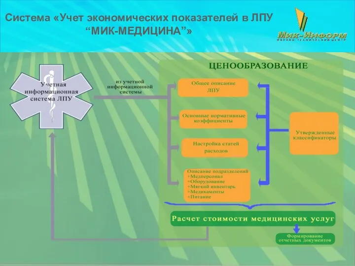 Система «Учет экономических показателей в ЛПУ “МИК-МЕДИЦИНА”»