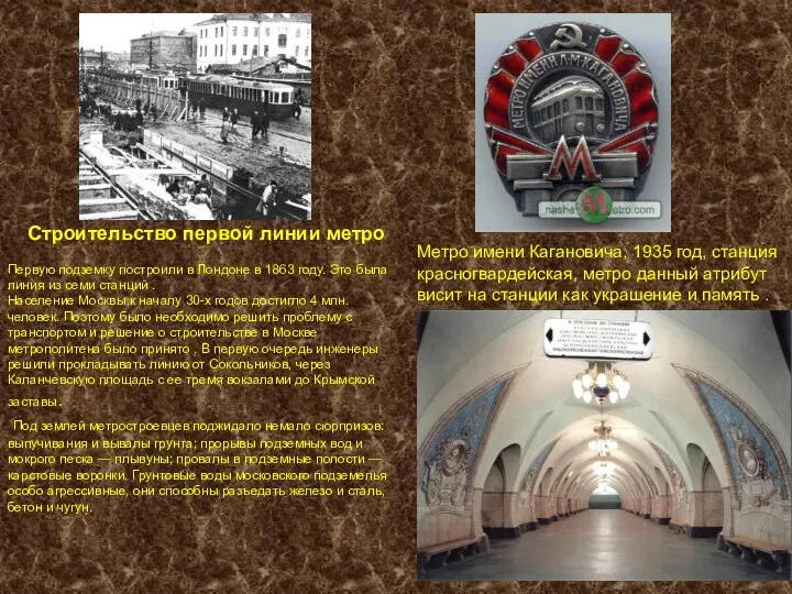 Строительство первой линии метро Метро имени Кагановича, 1935 год, станция красногвардейская,