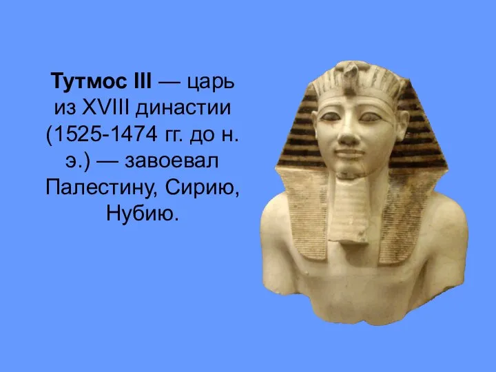 Тутмос III — царь из XVIII династии (1525-1474 гг. до н.