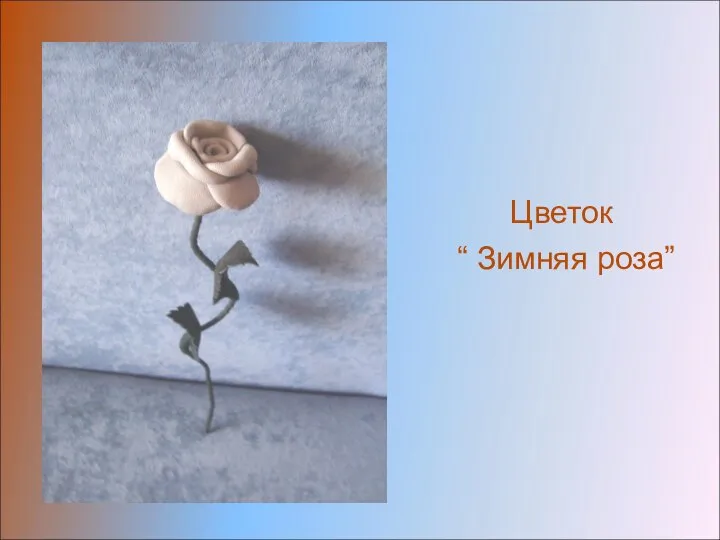 Цветок “ Зимняя роза”