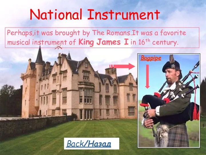 National Instrument Perhaps,it was brought by The Romans.It was a favorite