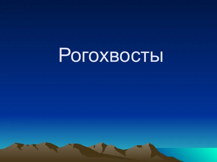 Рогохвосты