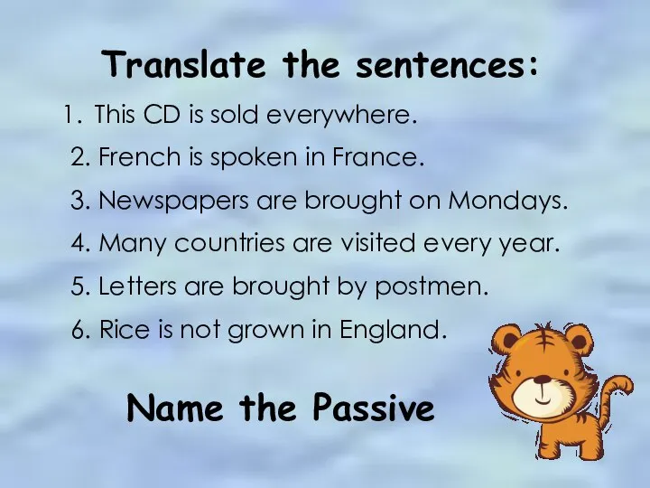 Translate the sentences: Translate the sentences: This CD is sold everywhere.