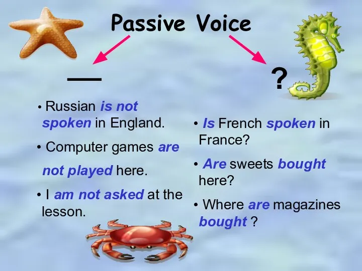 Passive Voice __ ? Russian is not spoken in England. Computer