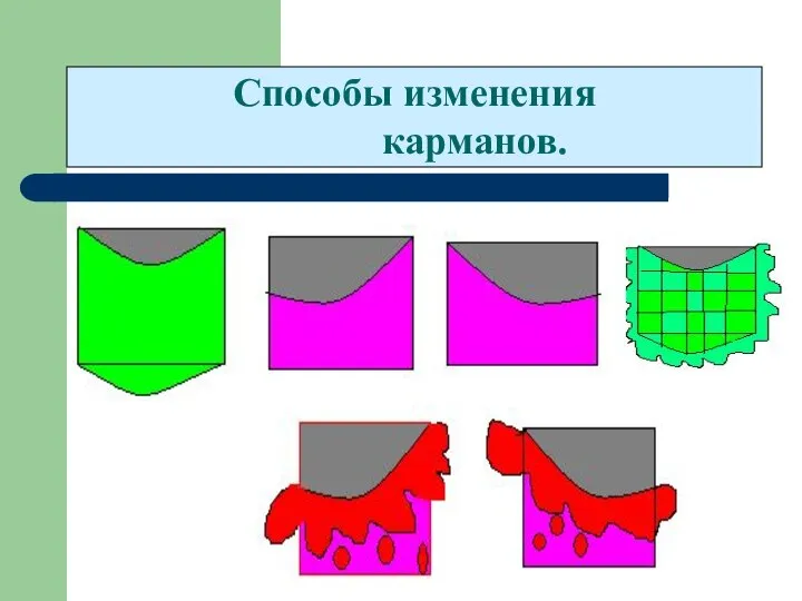 Способы изменения карманов.