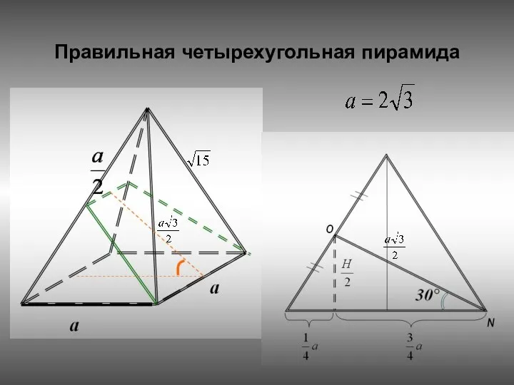 Правильная четырехугольная пирамида