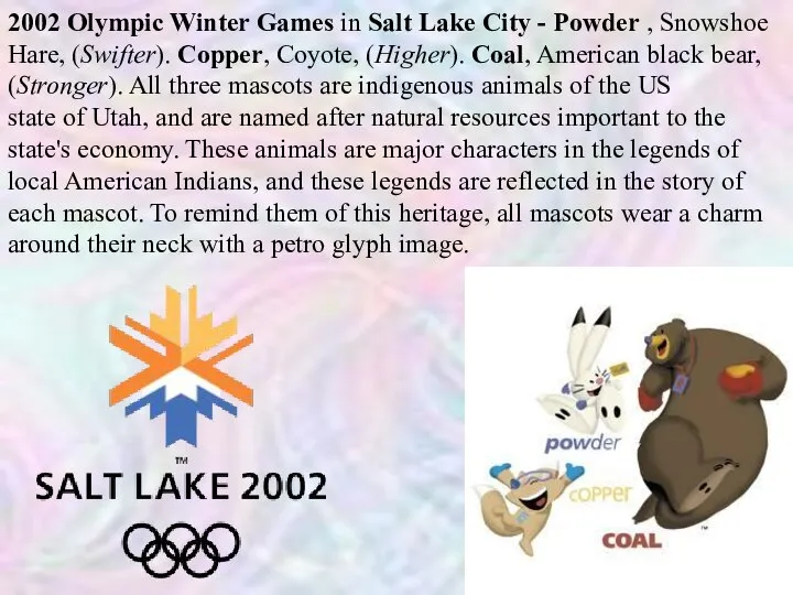 2002 Olympic Winter Games in Salt Lake City - Powder ,