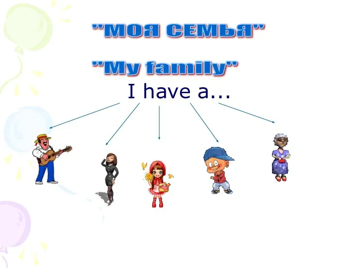 I have a... "МОЯ СЕМЬЯ" "My family"