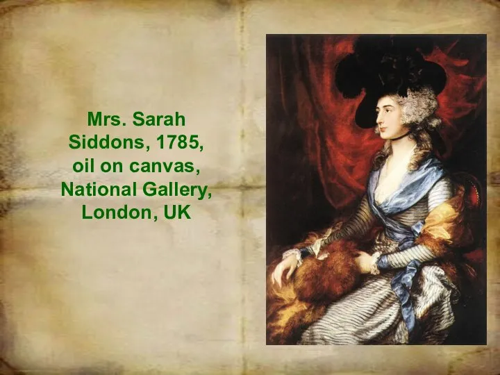 Mrs. Sarah Siddons, 1785, oil on canvas, National Gallery, London, UK