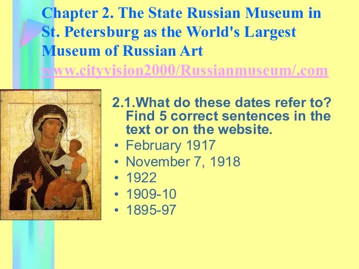 Chapter 2. The State Russian Museum in St. Petersburg as the