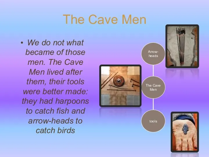 The Cave Men We do not what became of those men.