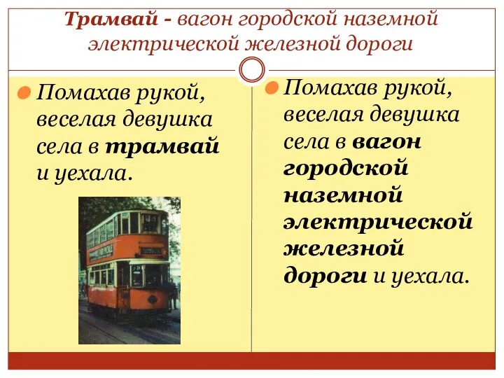 Трамвай - вагон городской наземной электрической железной дороги Помахав рукой, веселая