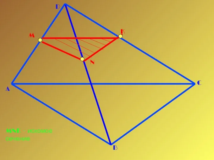 A D C M N K B MNK – искомое сечение