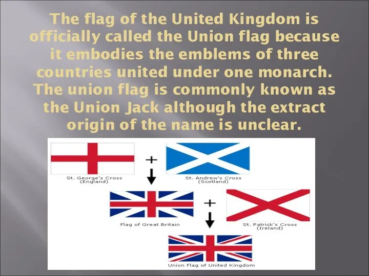 The flag of the United Kingdom is officially called the Union